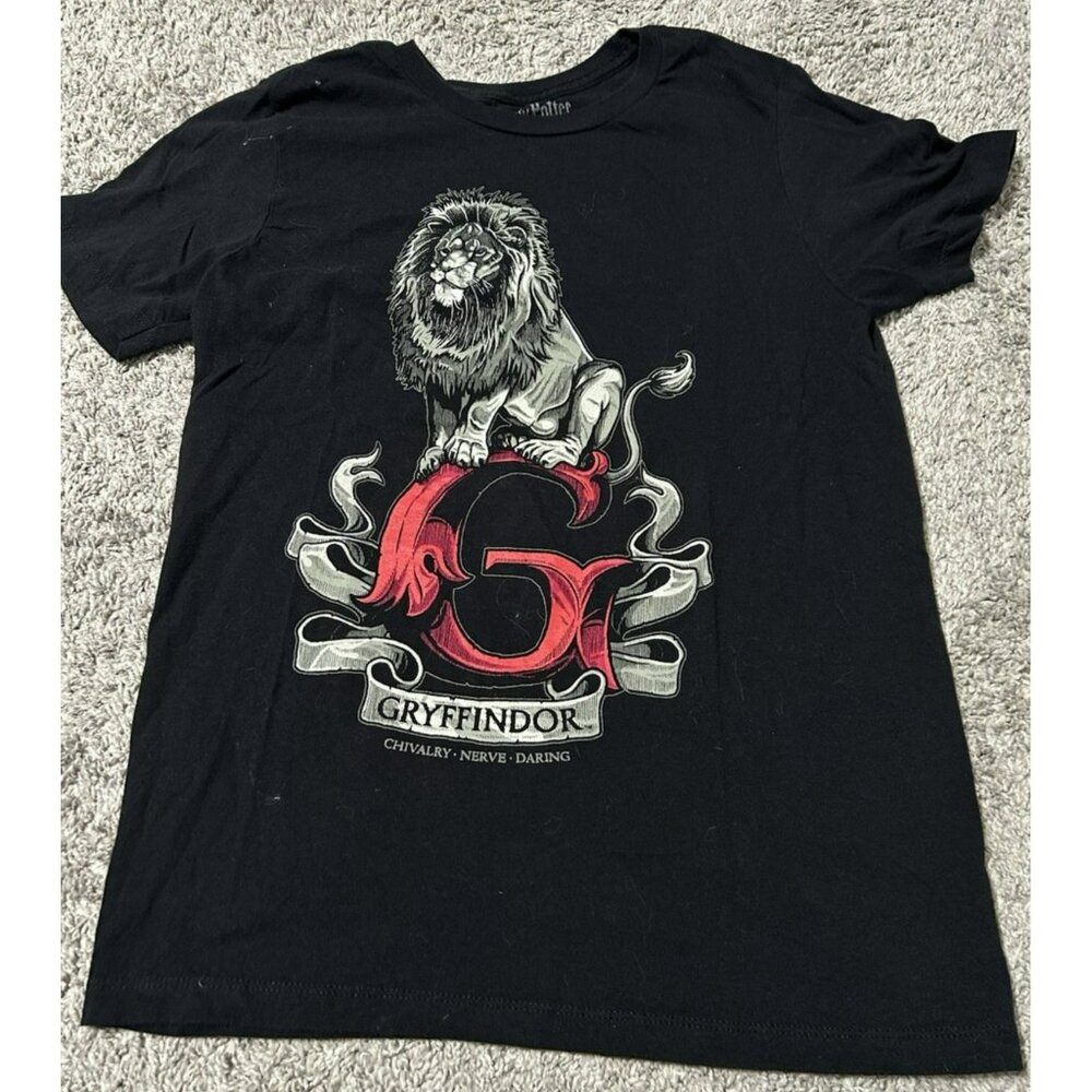 Harry Potter Gryffindor Lion Graphic Short Sleeve Tee Medium Warner Bros